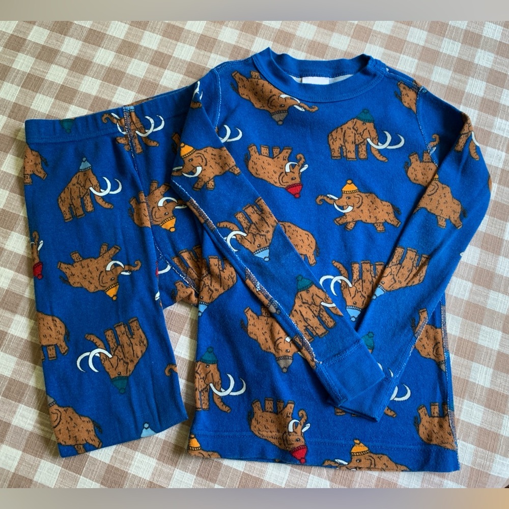 Hanna Andersson Organic Cotton Merry Mammoth Pajamas - Size 4 (100 cm)